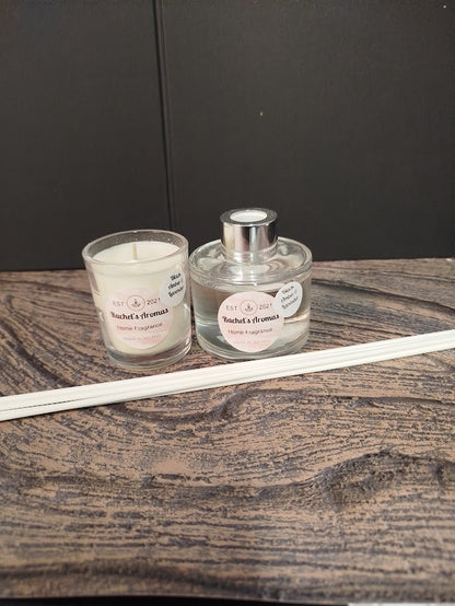 Candle and reed diffuser set.