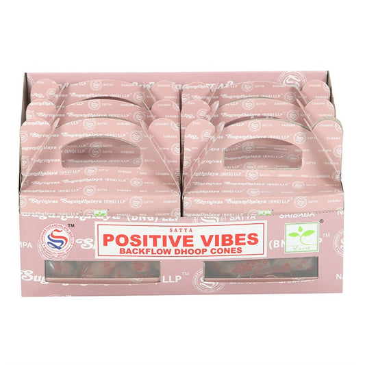 Positive Vibes Backflow Dhoop Incense Cones by Satya