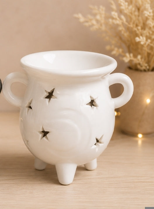 Cauldron - Ceramic Wax Melt Burner white