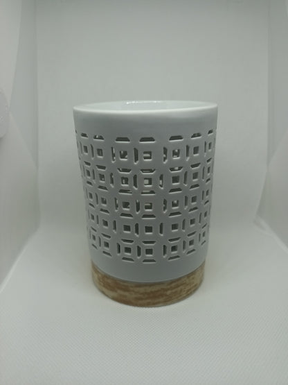 White ceramic burner